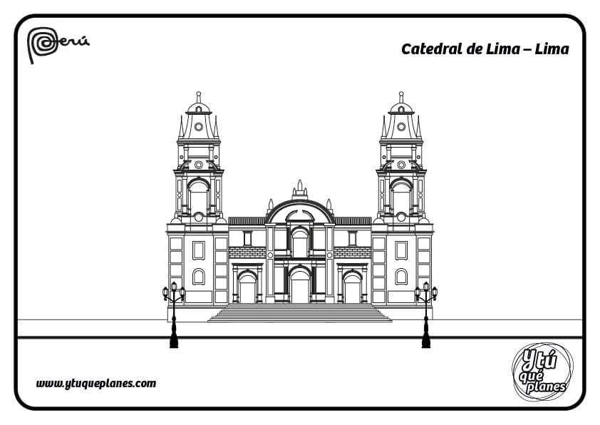 Colorea la Catedral de Lima