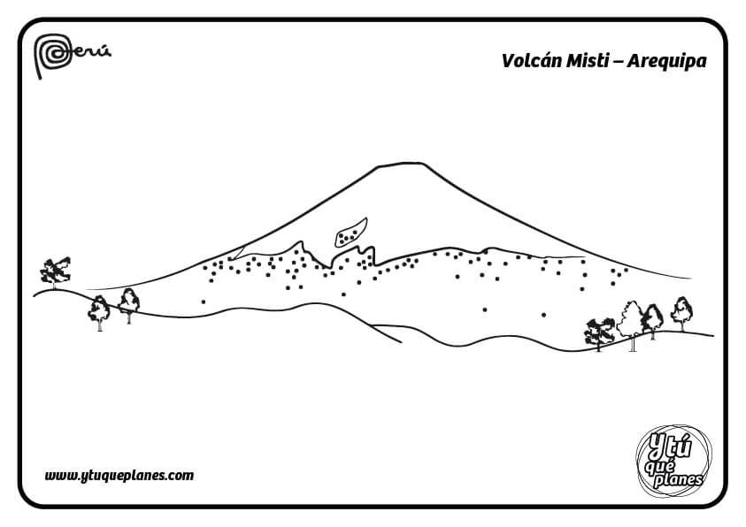 Pinta el Volcán Misti