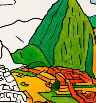 Machu Picchu para colorear: Dibujos gratis para niños y actividades educativas