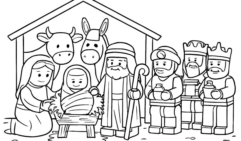 Nacimientos Navideños: Imágenes gratuitas para colorear de Pesebres de Navidad